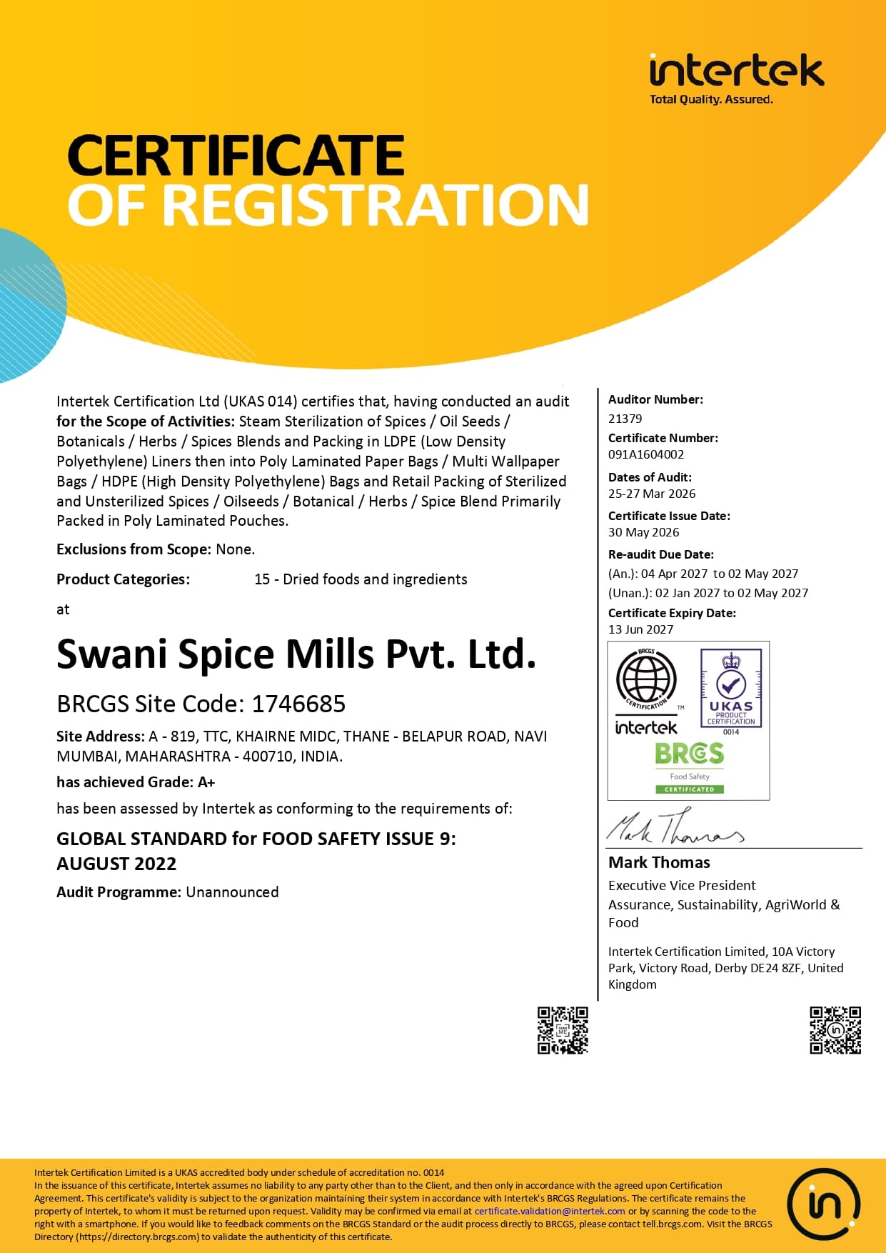 certificate