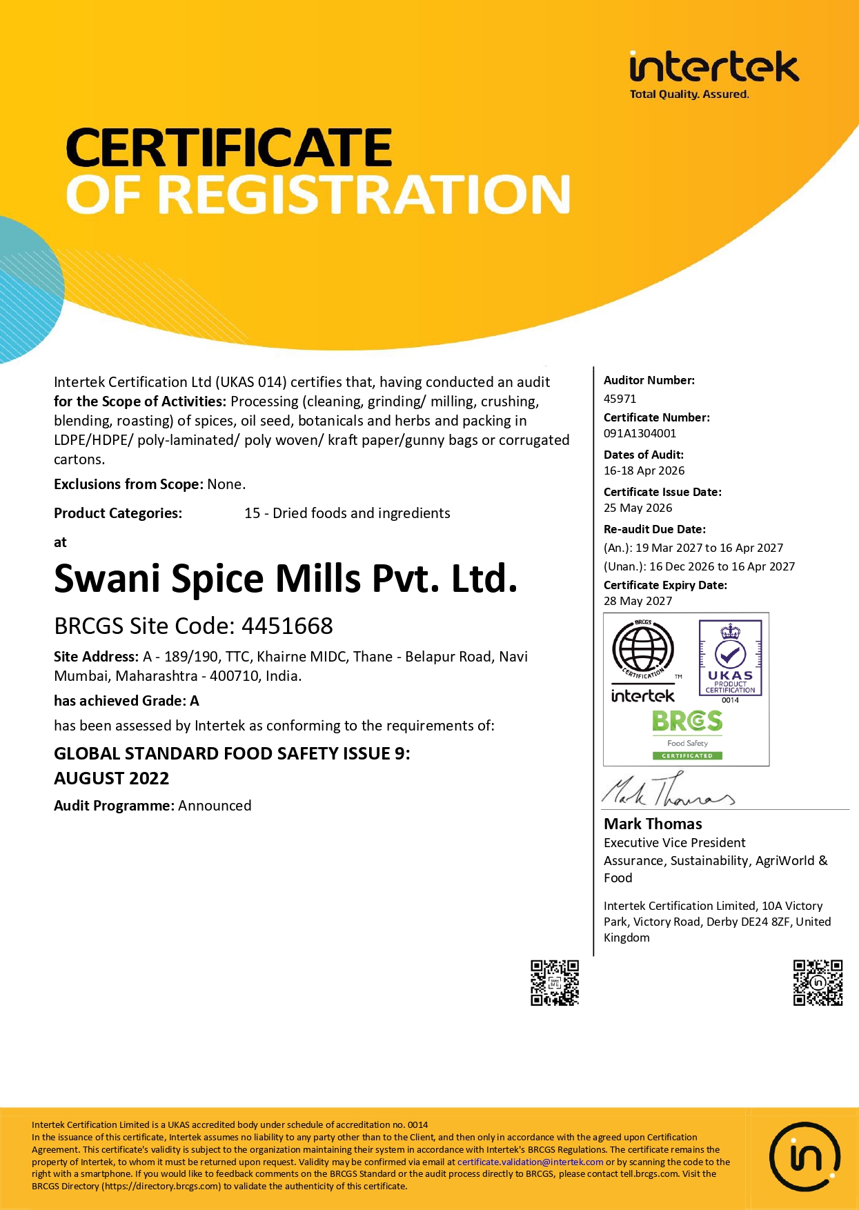 certificate